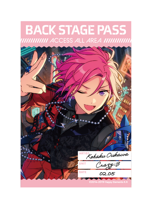 バックステージPASS風ステッカー[桜河 こはく]