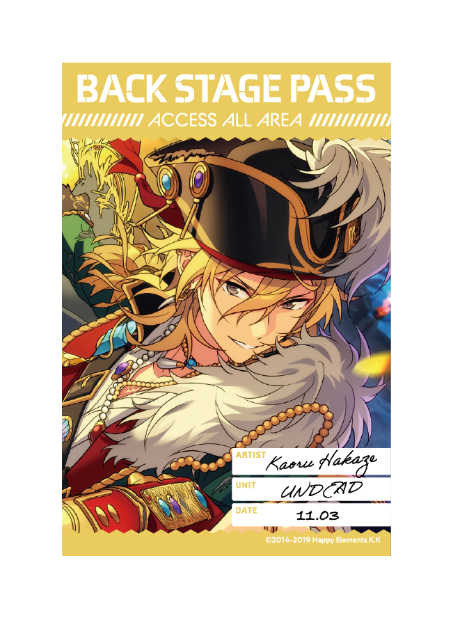 バックステージPASS風ステッカー[羽風 薫]
