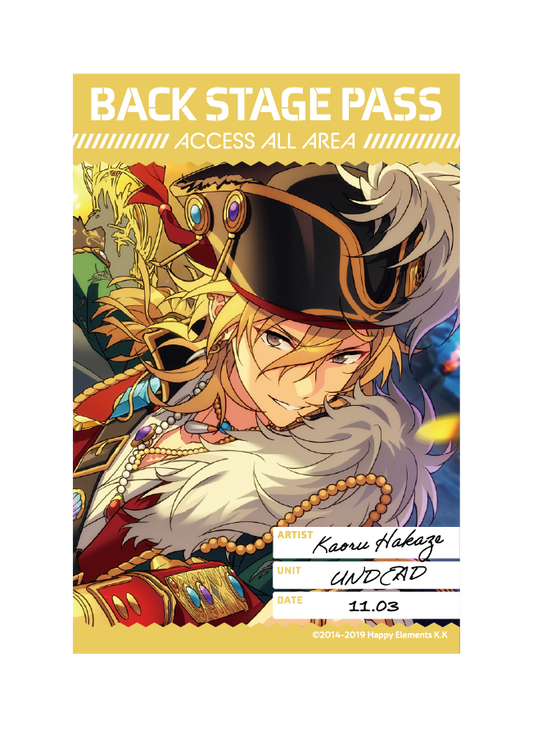 バックステージPASS風ステッカー[羽風 薫]