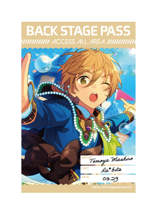 バックステージPASS風ステッカー[真白 友也]