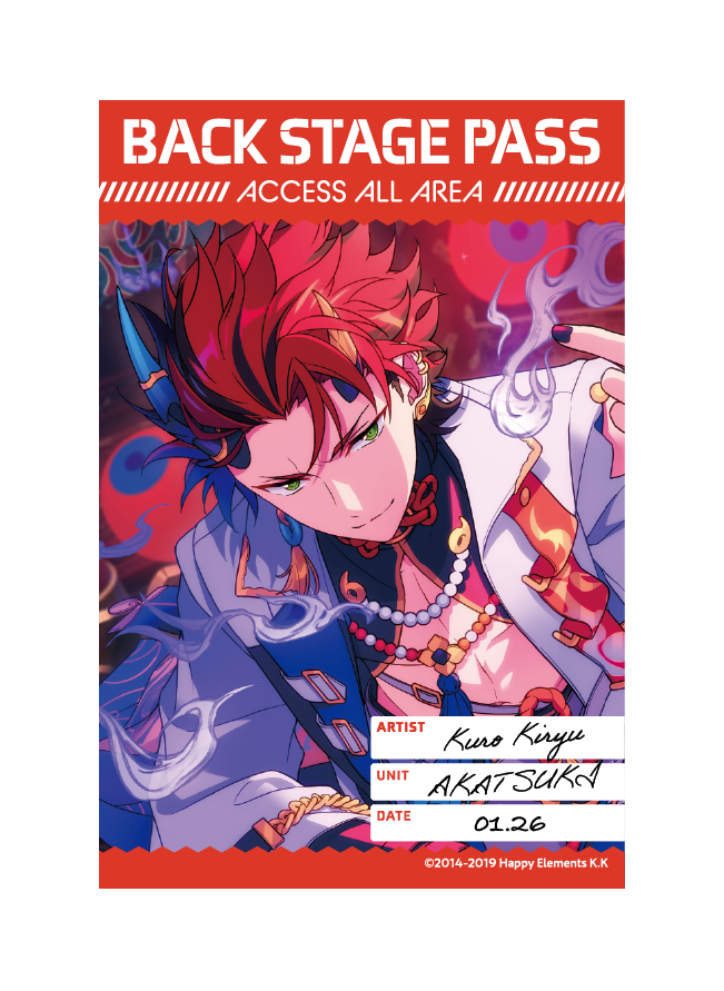 バックステージPASS風ステッカー[鬼龍 紅郎]