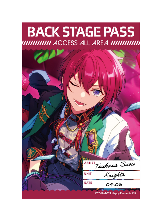 バックステージPASS風ステッカー[朱桜 司]