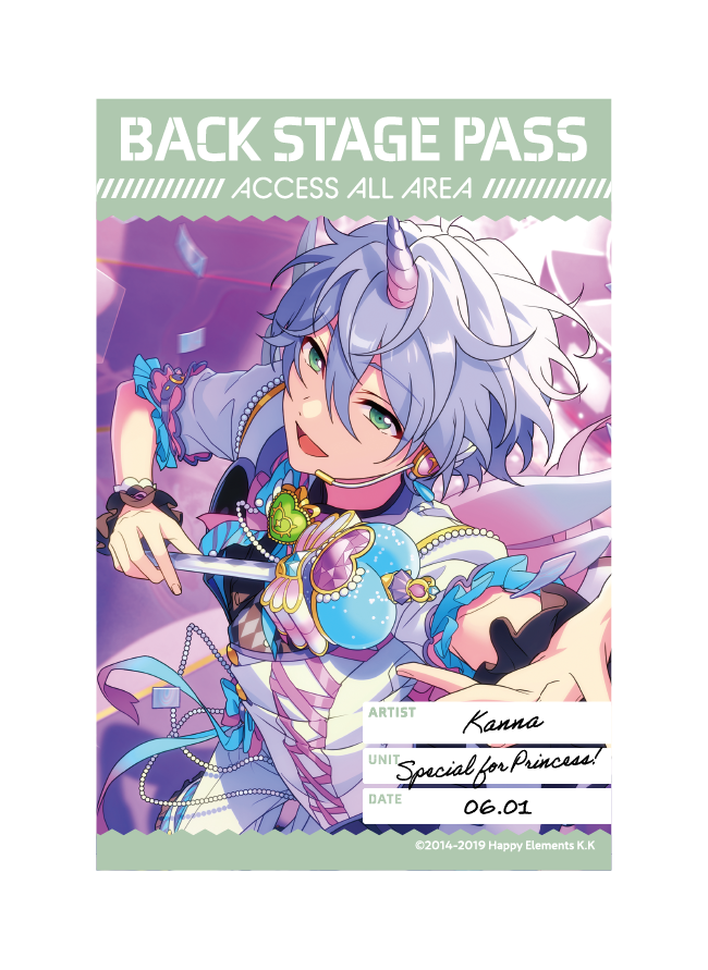 バックステージPASS風ステッカー[カンナ]