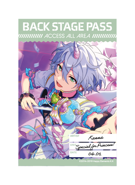 バックステージPASS風ステッカー[カンナ]