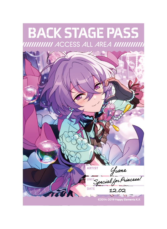 バックステージPASS風ステッカー[ユメ]